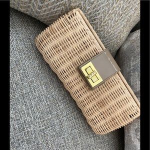J crew straw clutch minor wear on clasp